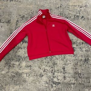 Red adidas zip up